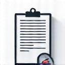 Symbol eines Dokuments mit einem Stift